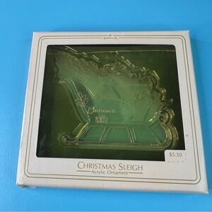 Hallmark Keepsake Ornament 1982 Christmas Sleigh Acrylic Ornament